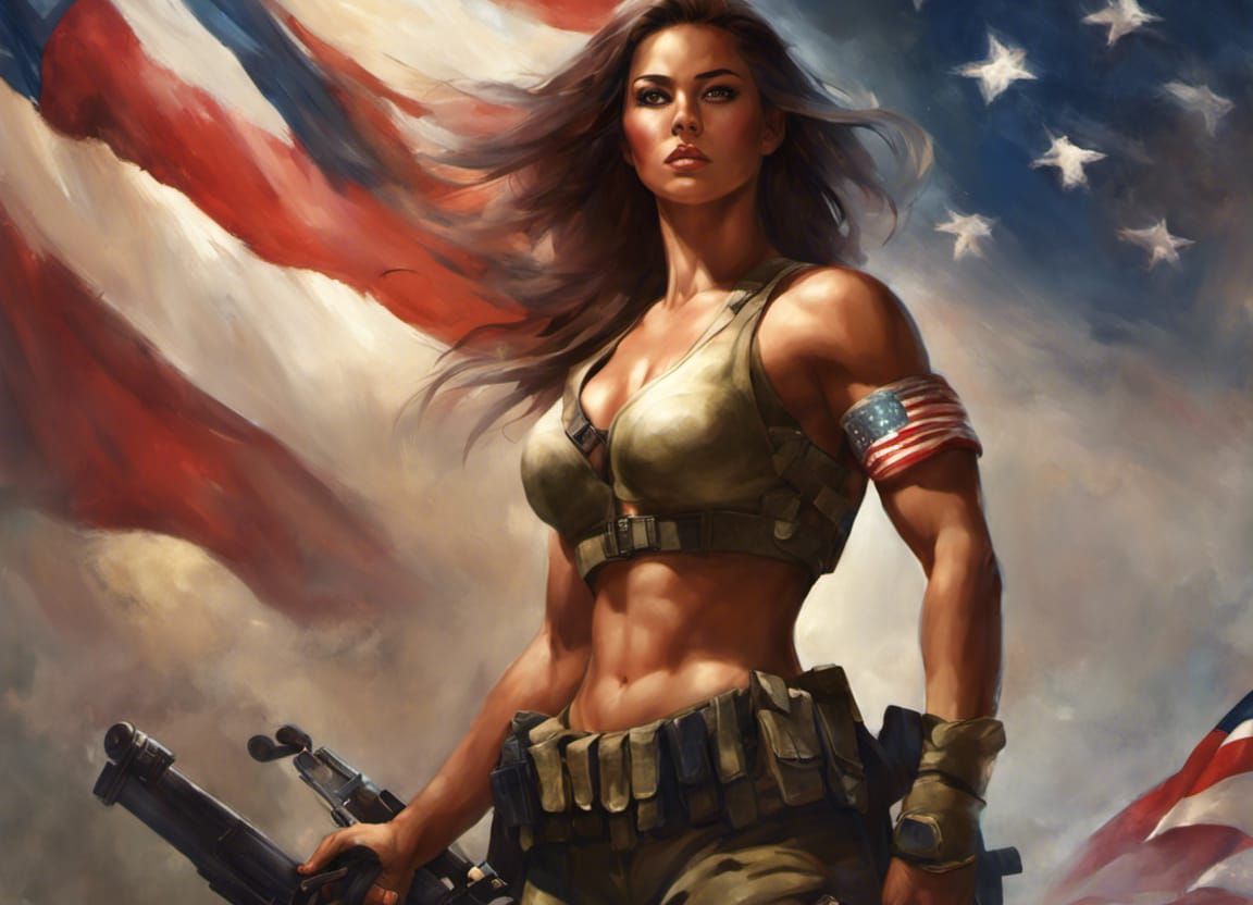 Epic Fantasy Art: Female US Navy Soldier