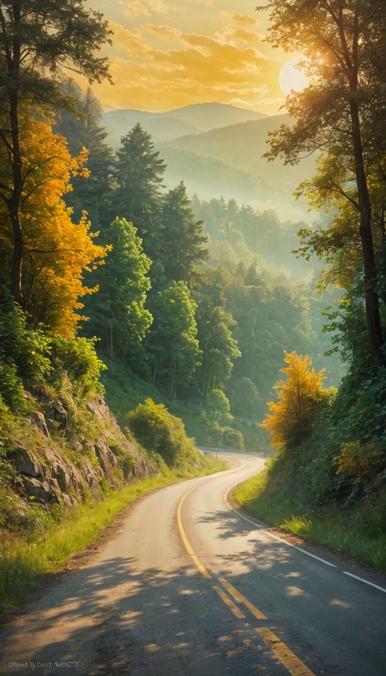 Surreal Road Sign Points to Promising Horizon