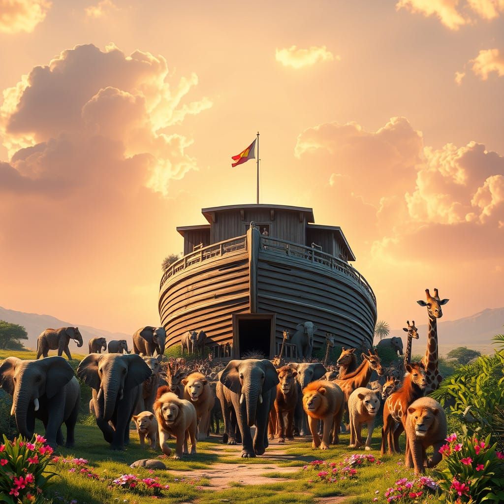 God bring the animals into Noah's Arc