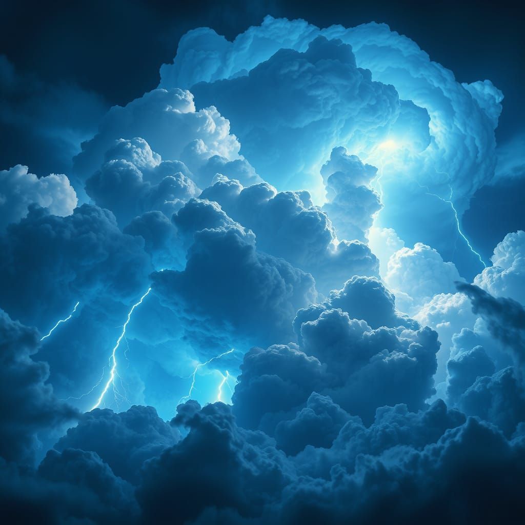 Stormy Skies in Neon Hues