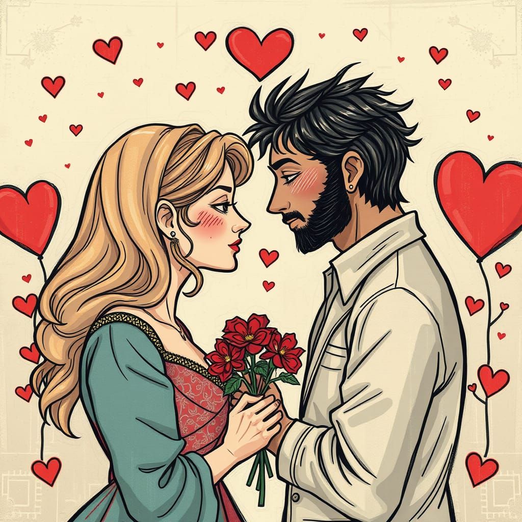 Love Beyond Commodity in Vibrant, High-Detail Art