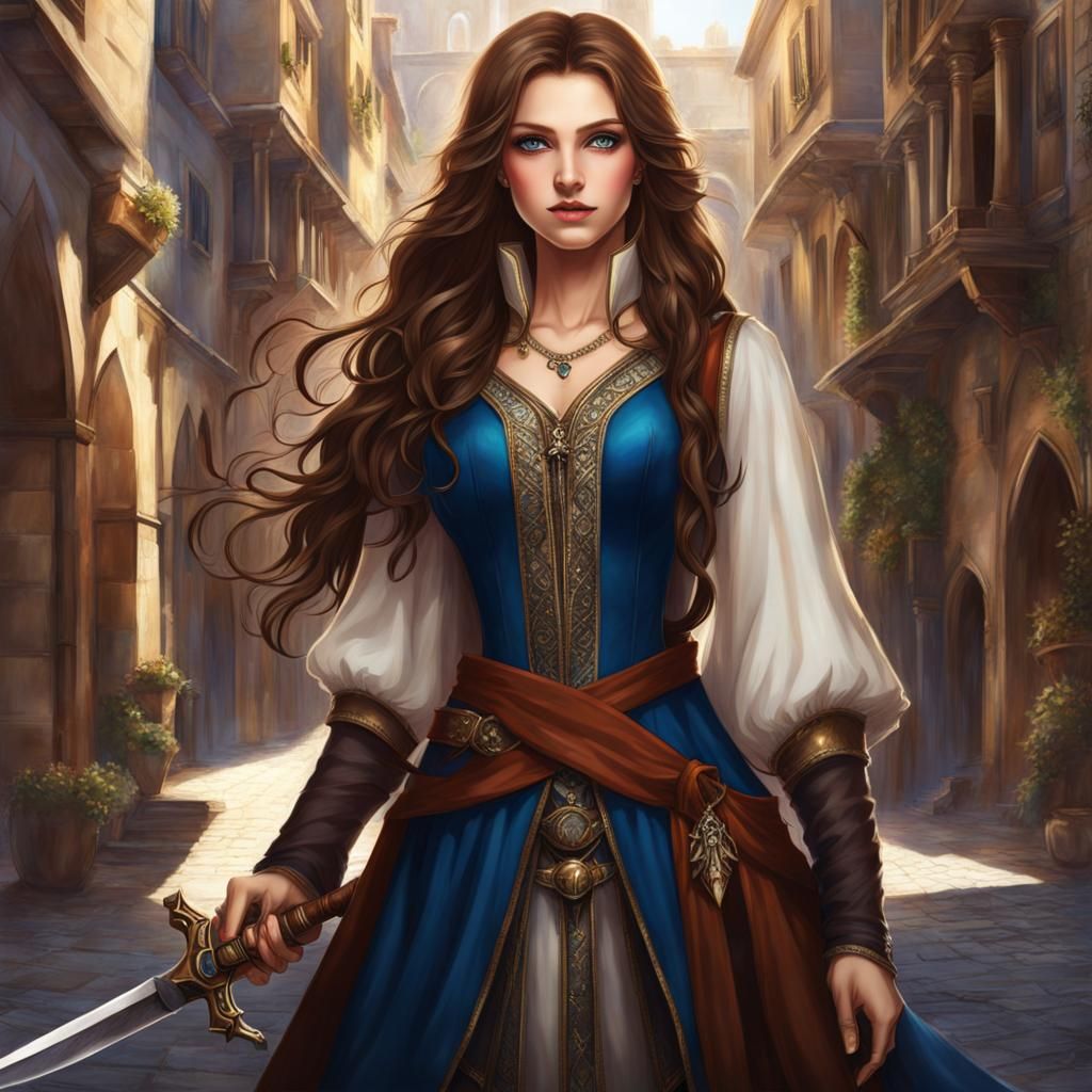 Aasimar Rogue in Renaissance City