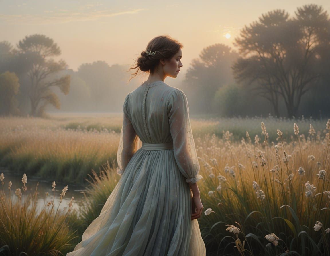 Whispers of Golden Light in an Ethereal Realm