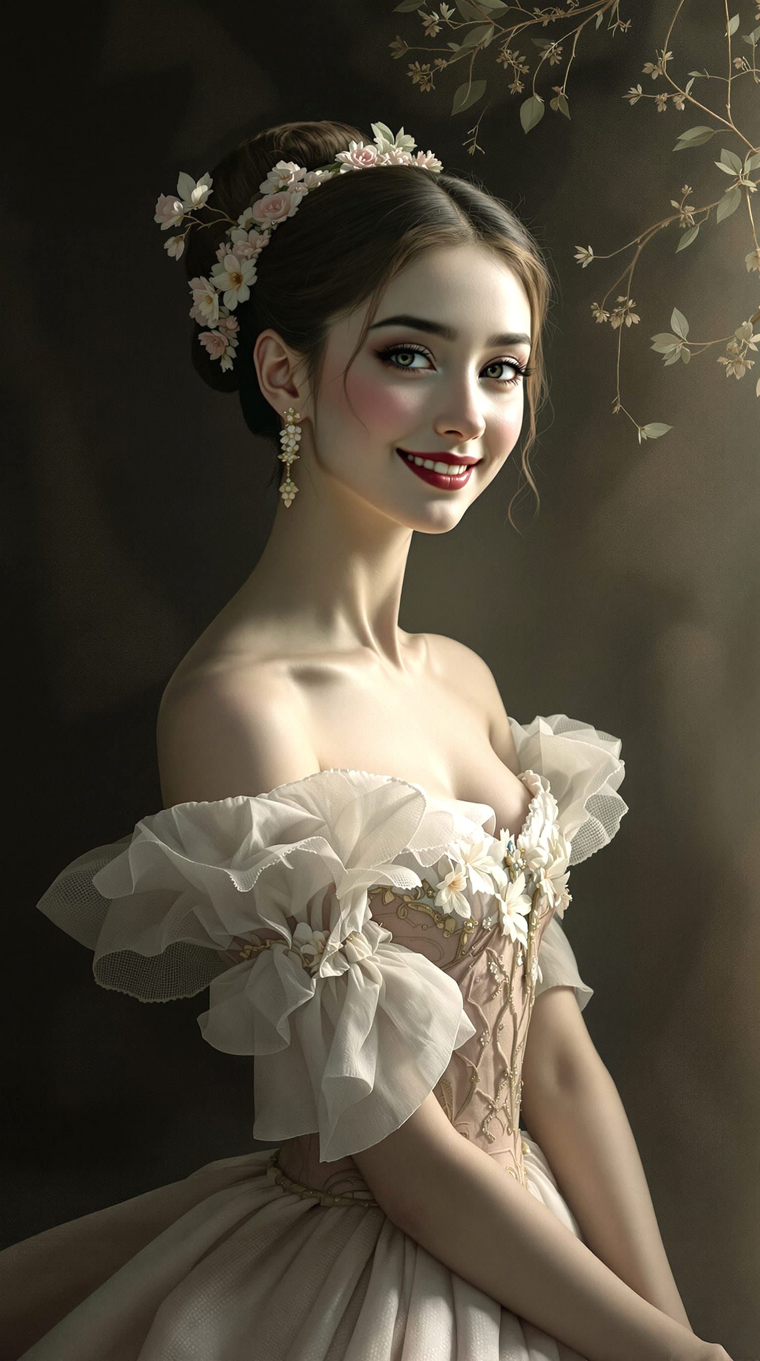 Prima Ballerina in Traditional Dress, Root Spring Theme
