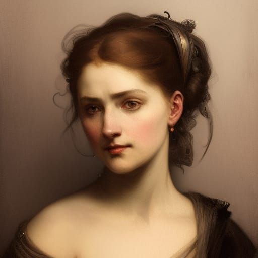 Victorian Woman Portrait in Rembrandt Style