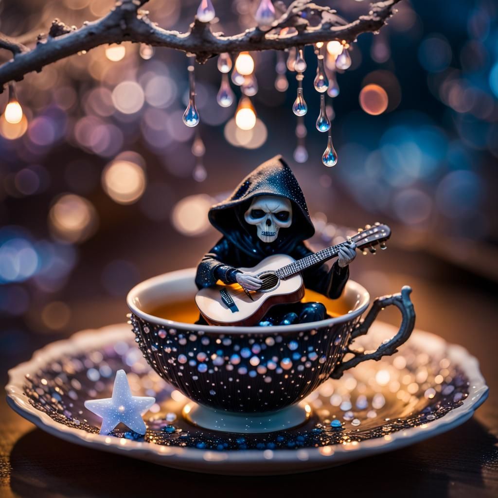 Grim Reaper Serenade in Dewdrop Teacup