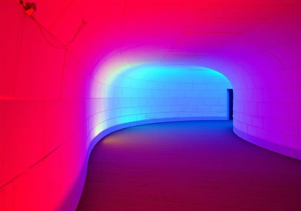 Rainbow Neon Tubes Inspired by Turrell and Flavin