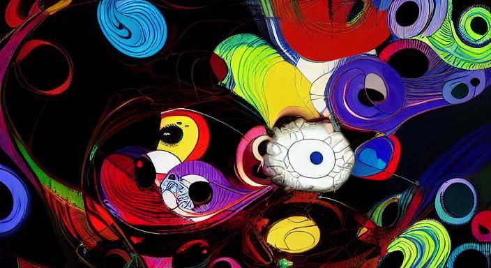 Kaleidoscopic River Garden in Surrealist Style