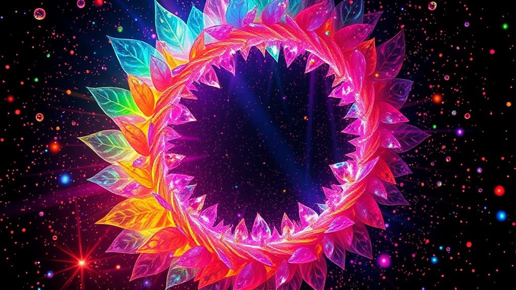 Hyperrealistic Cosmic Rainbow Vortex