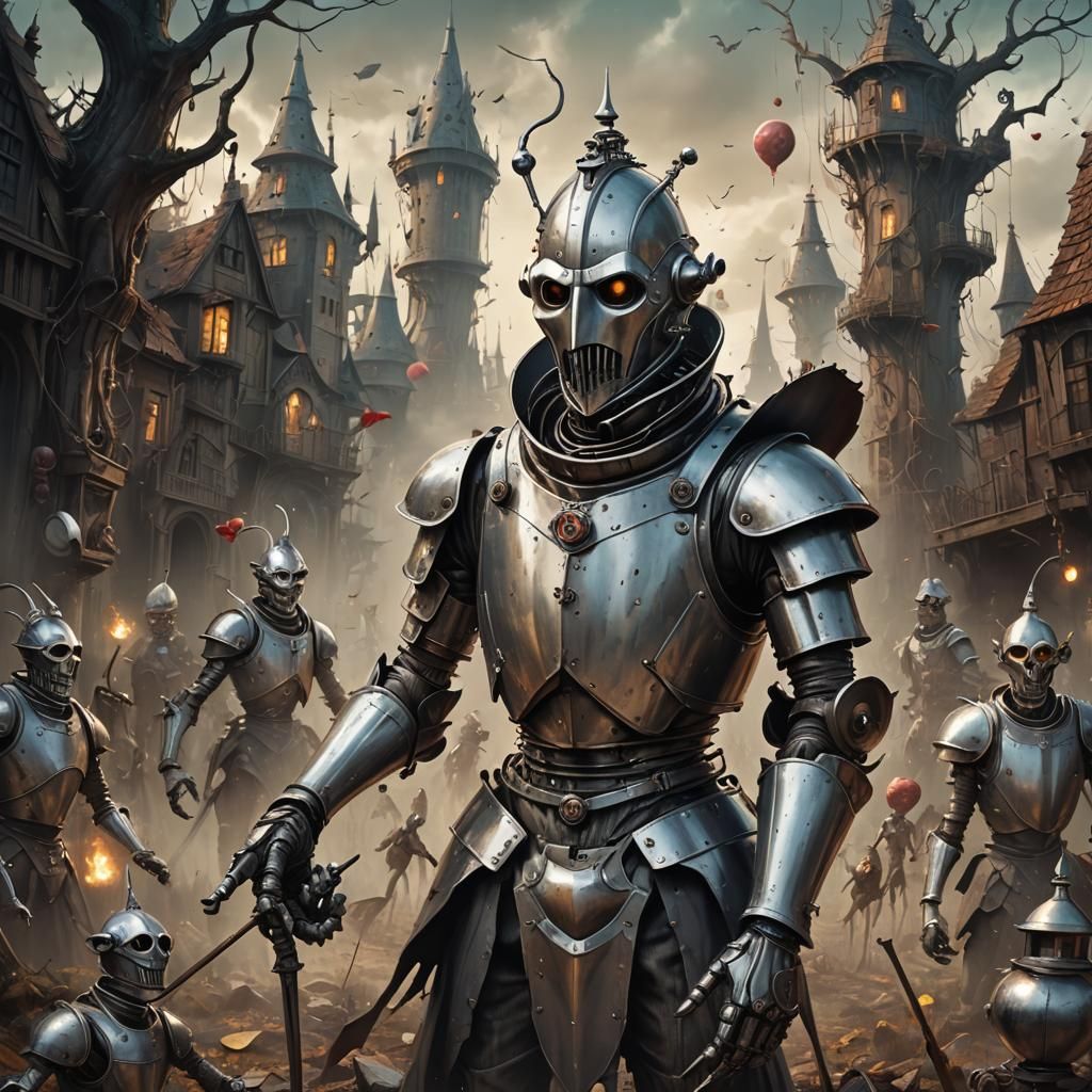 Creepy Tin Man in Sinister 3D Digital Art