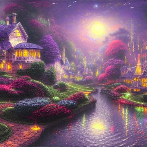 Ethereal Bitcoin World: Hyperdetailed Fantasy Landscape
