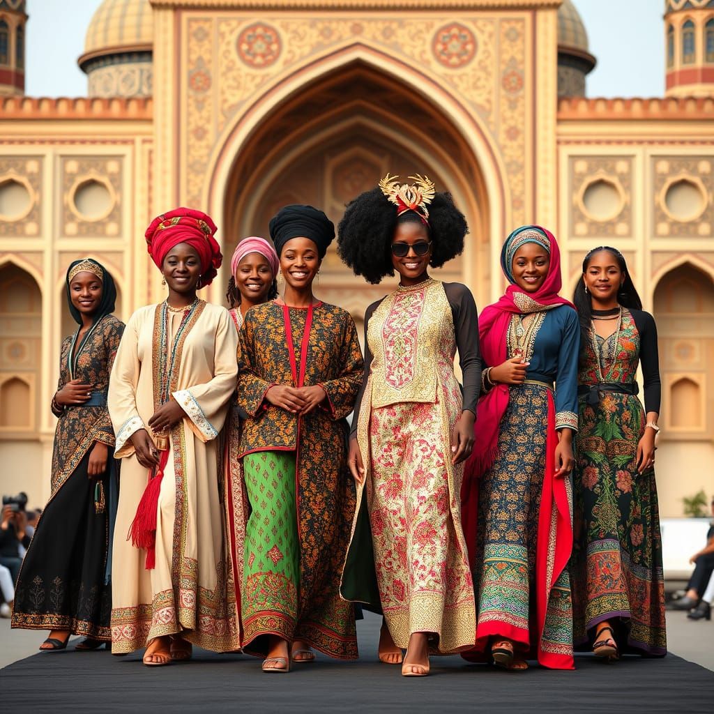 Cultural Fusion Fashion Show with Haitian Women in Iranian A...