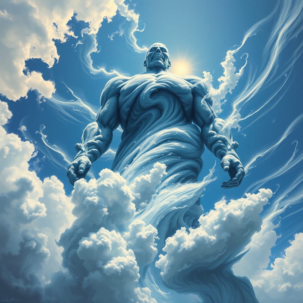 Cosmic Titan Ascends in Turbulent Skies