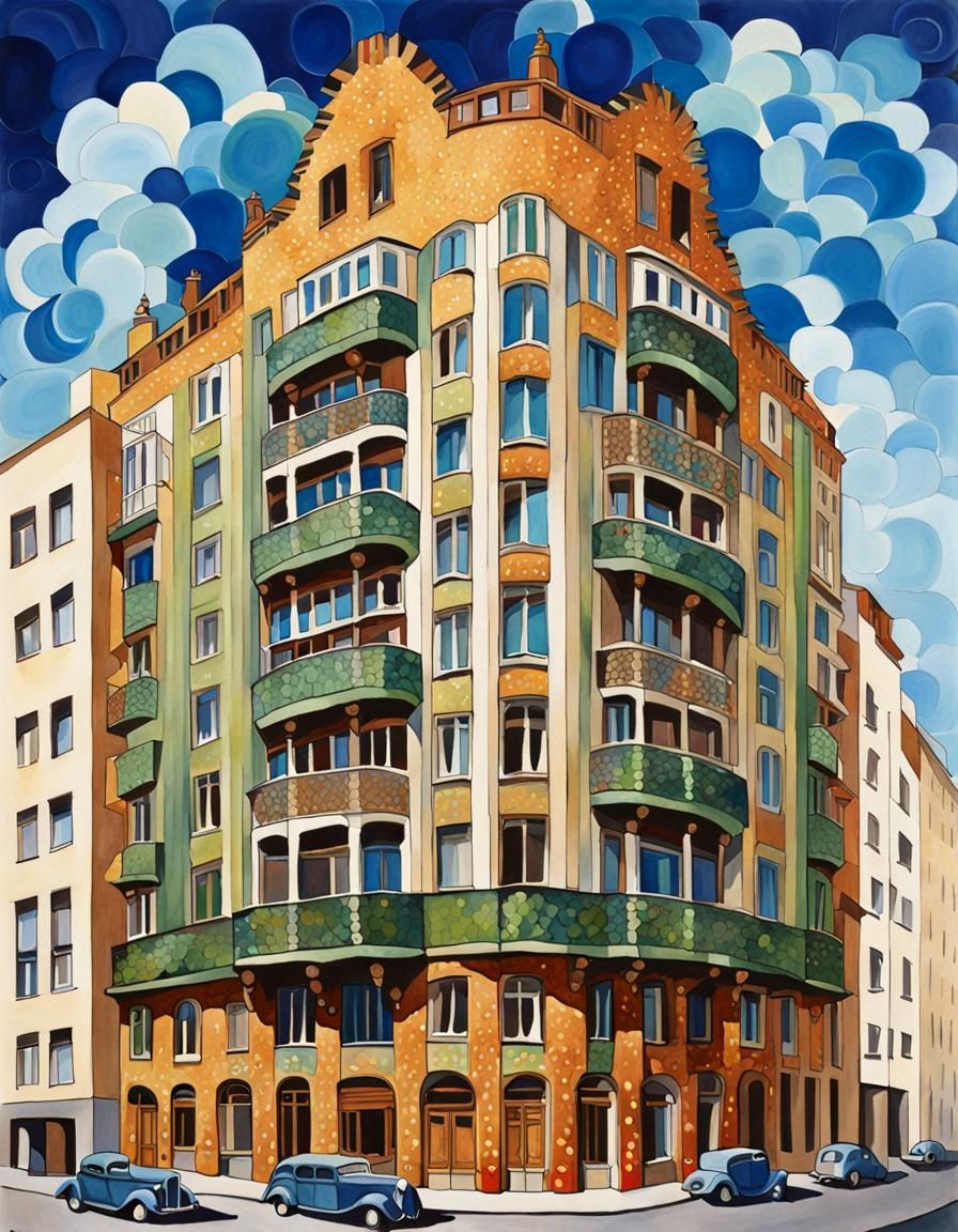 Art Deco Tenement House in Gaudi Style