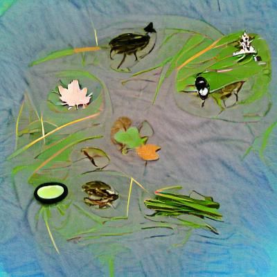 Autumn Leaves on Papier Mache Pond