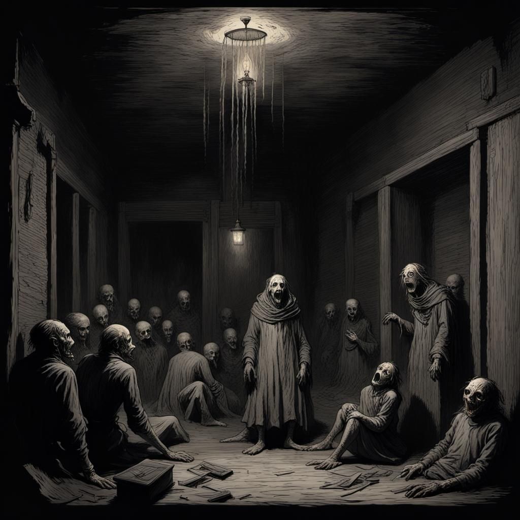 Scary Basement Night in Gothic Style