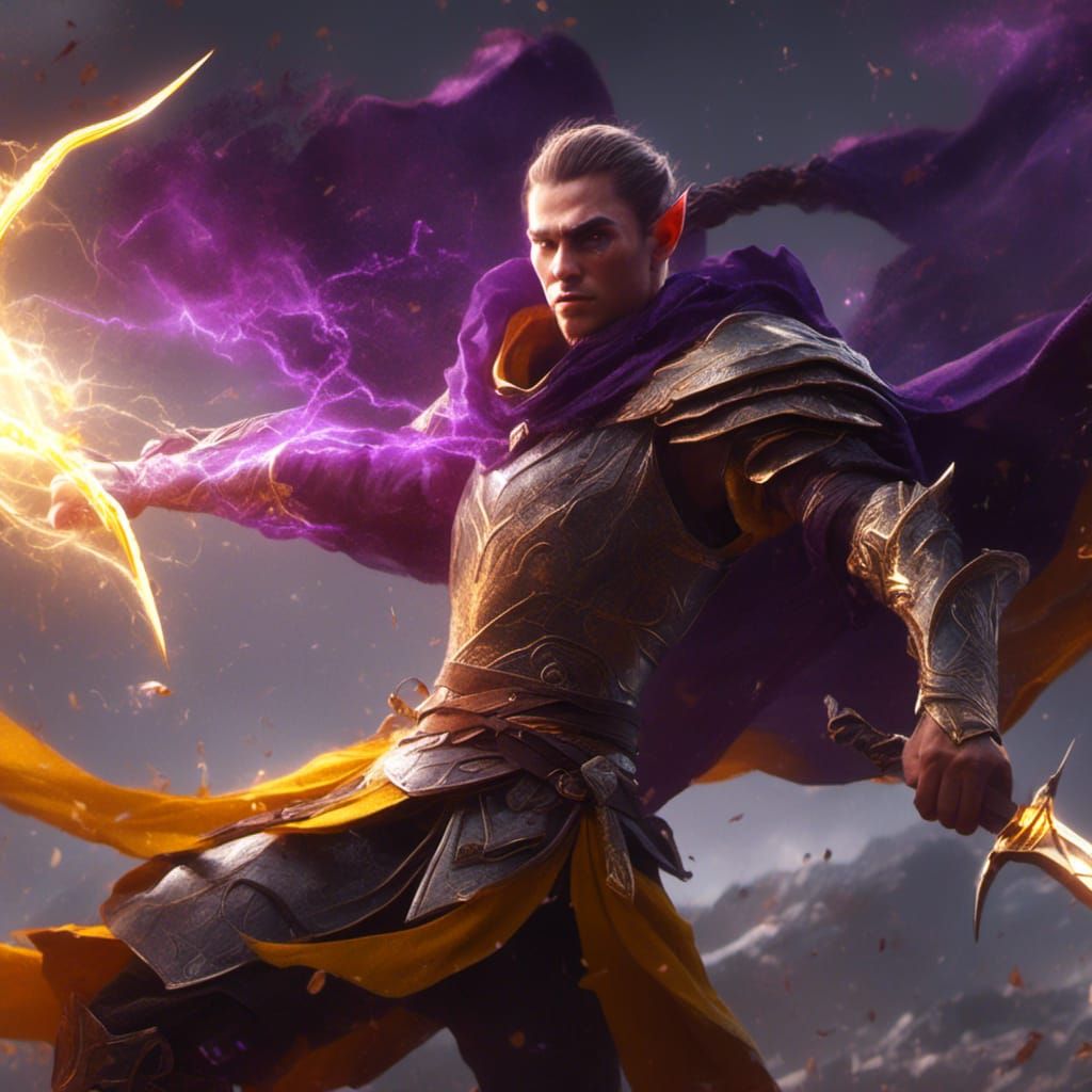 Eladrin Elf Hunter Concept Art in Fantasy Style