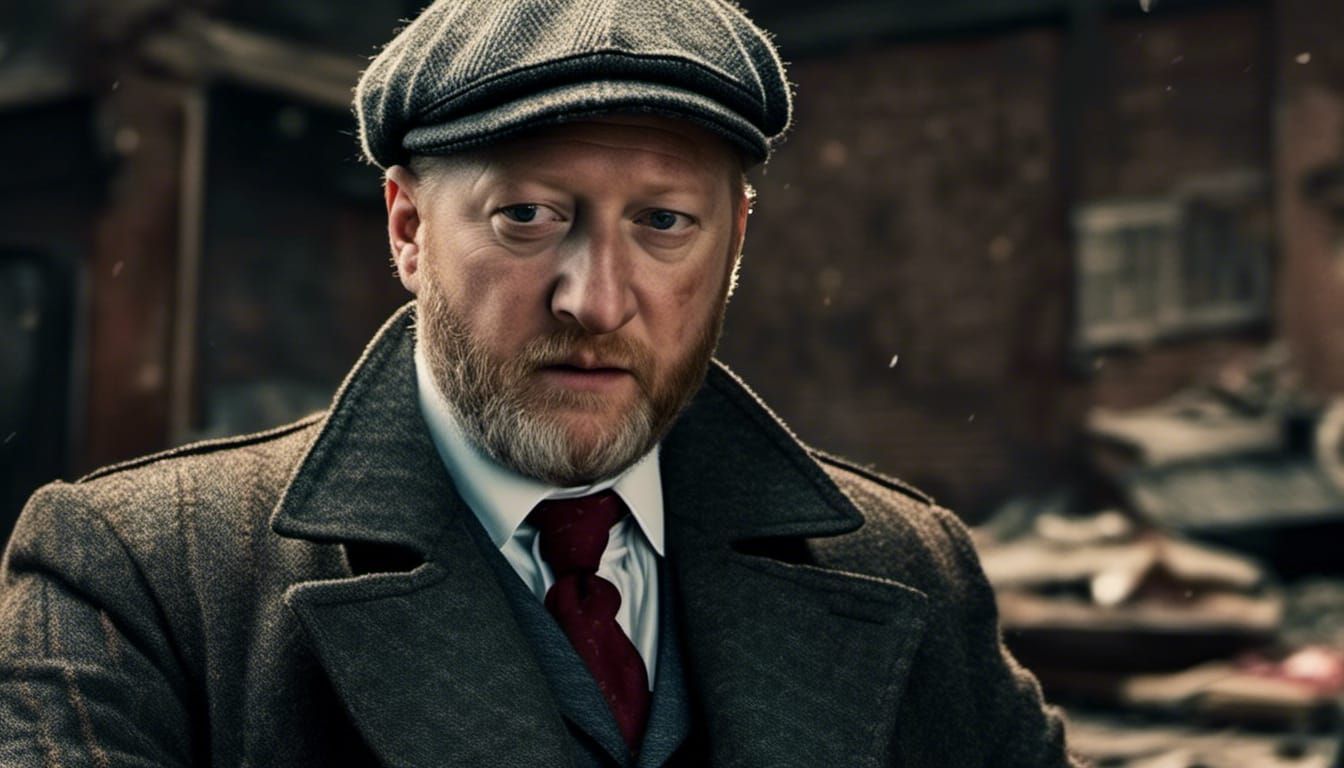 Tommy Shelby Inspired Character Portrait, Digital Art