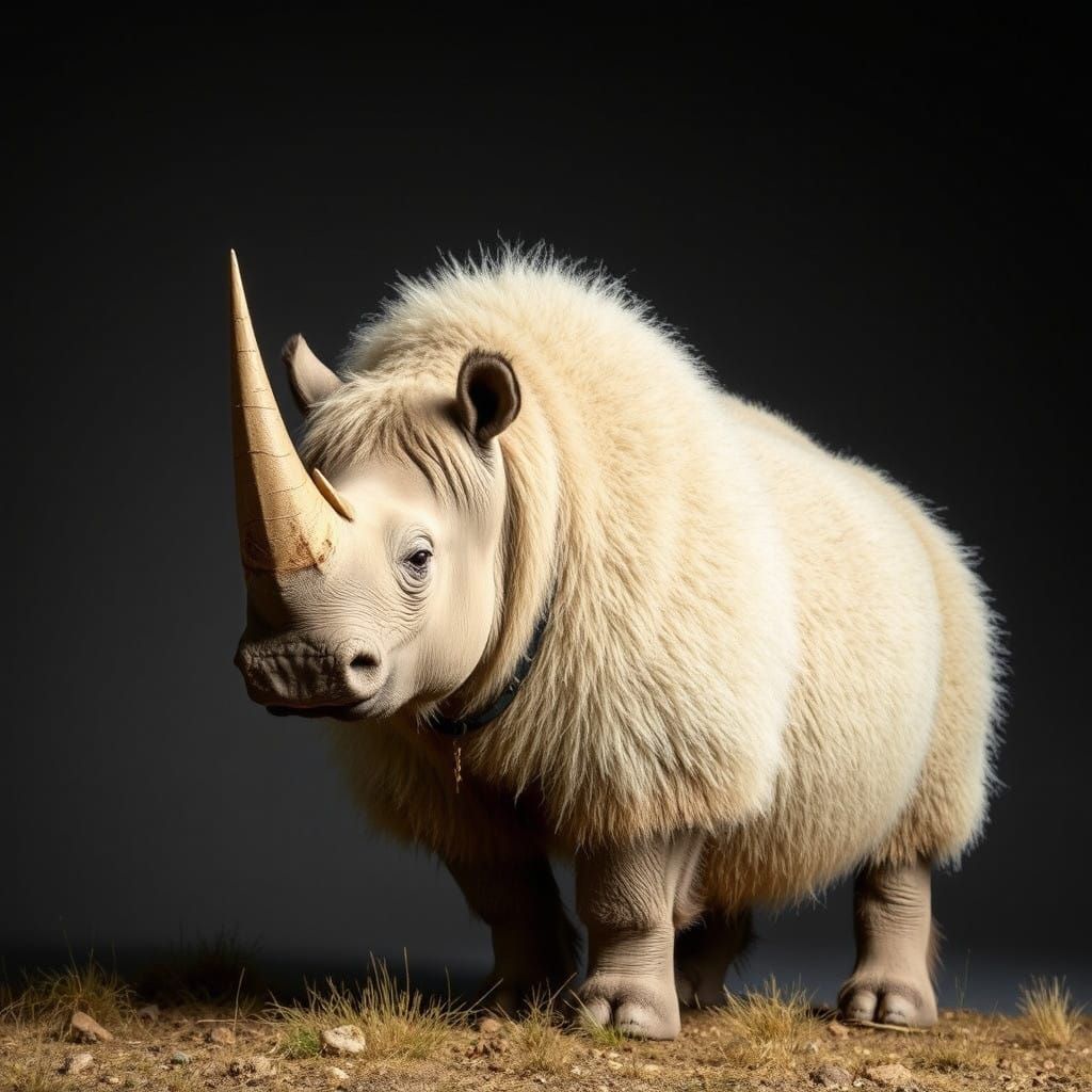 Woolly (albino) rhinoceros