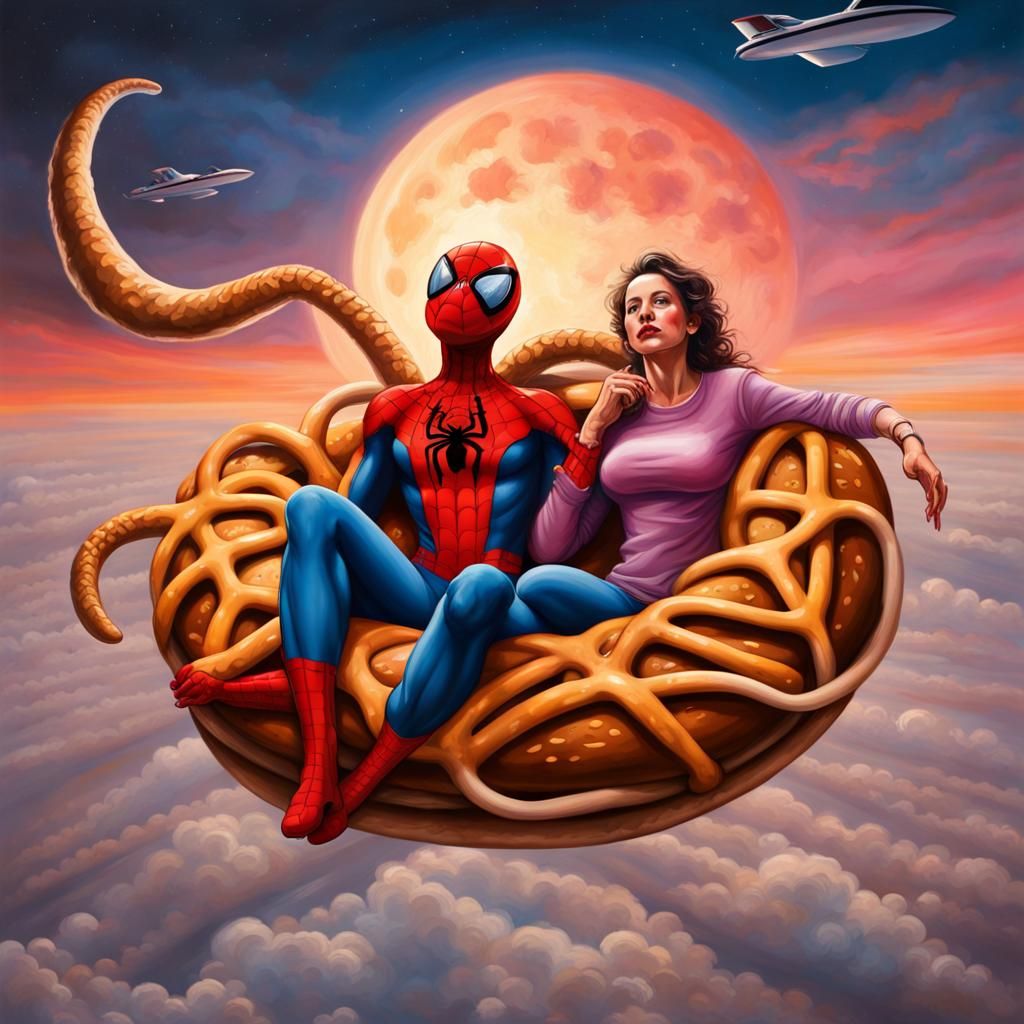 Spiderman and Pretzelwoman's Moon Adventure
