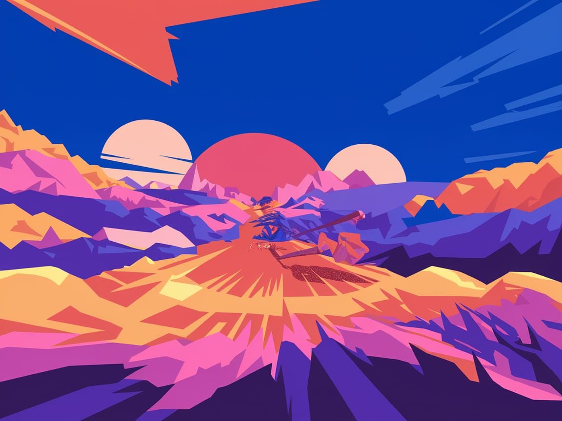 Abstract Sculpture of Shattered Glass and Wood