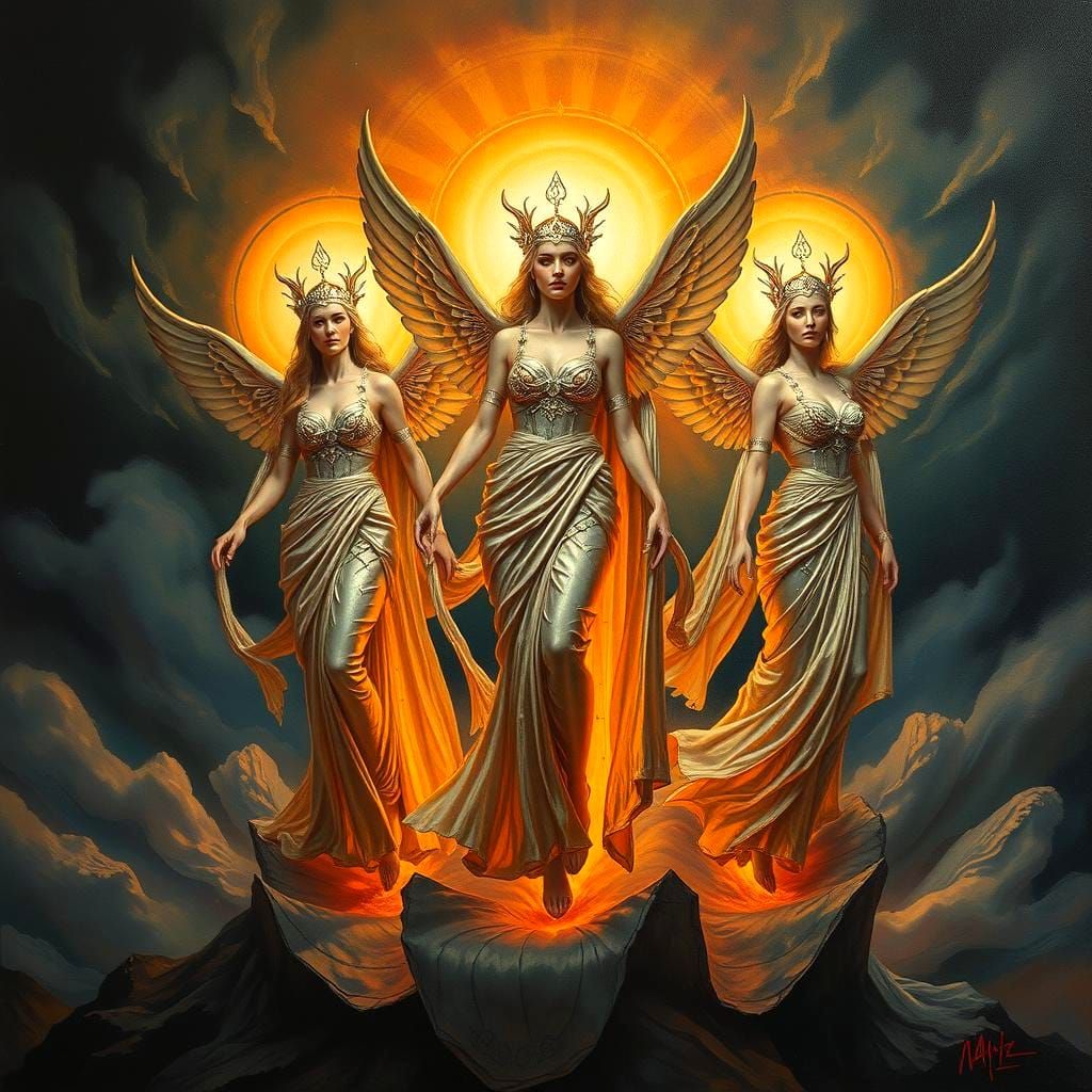 Olympian Goddesses Arrive in Spaceships: Surrealist Art