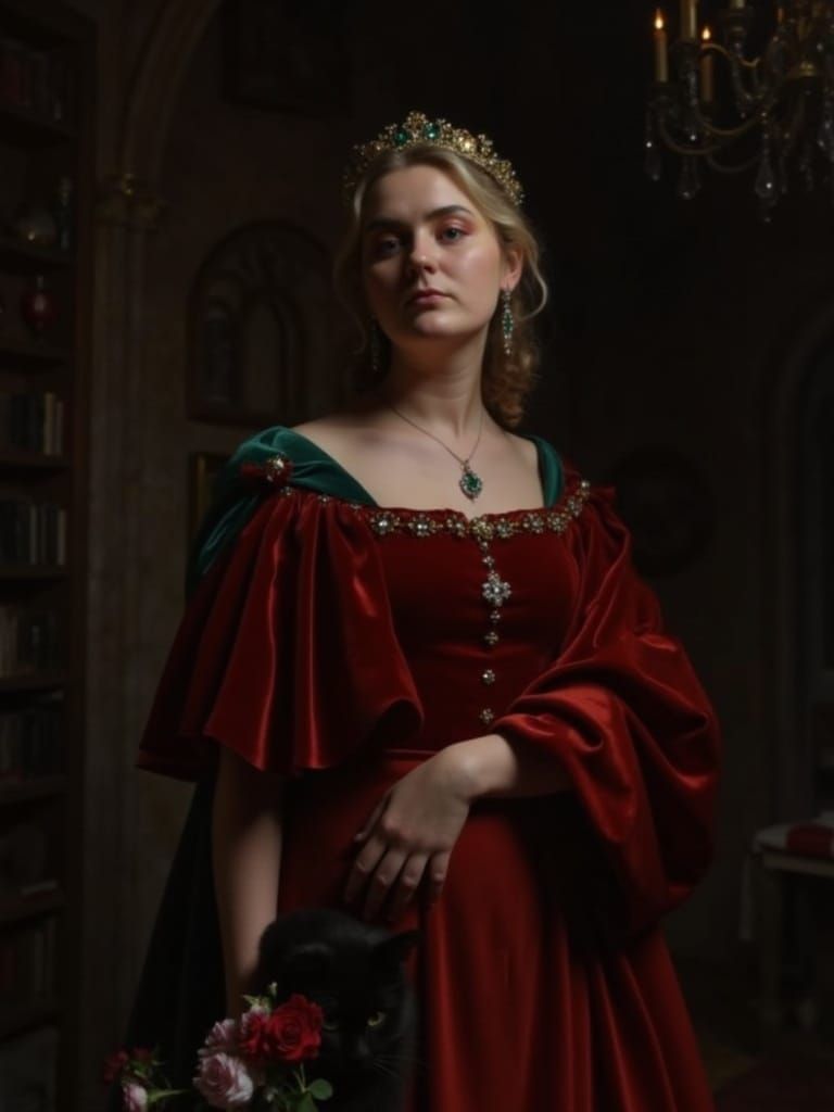 A Regal, Candlelit Portrait in Baroque Style