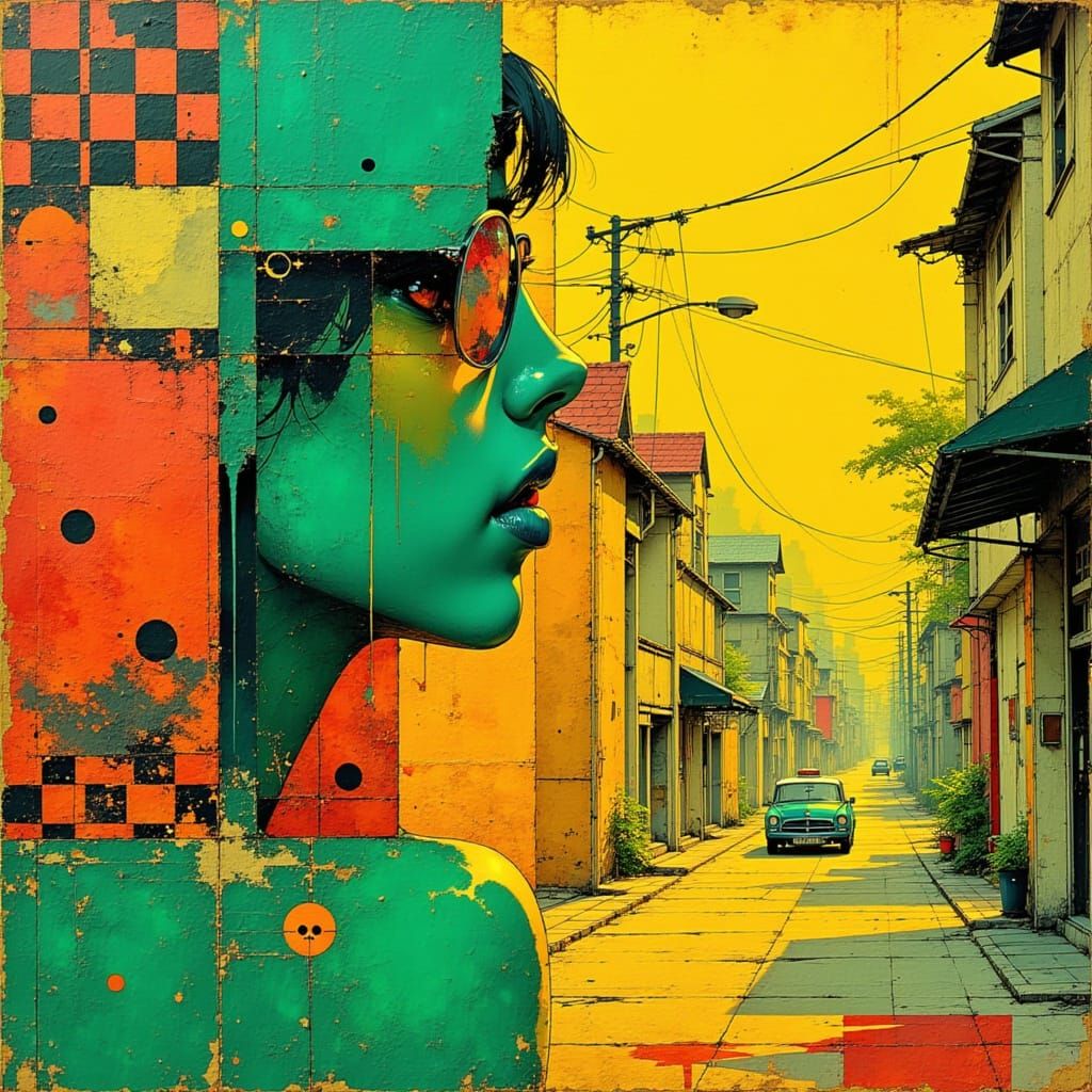 Urban Heat Haze with Emerald Skies and Jazz Facades