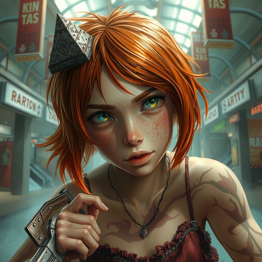 Girl vs Pyramid Head in Haunted Mall