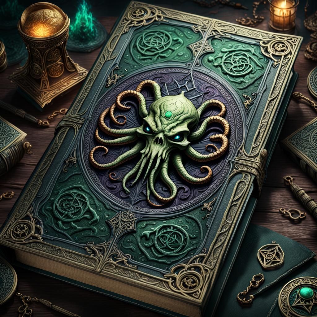 Demonic Lovecraftian Grimoire Concept Art