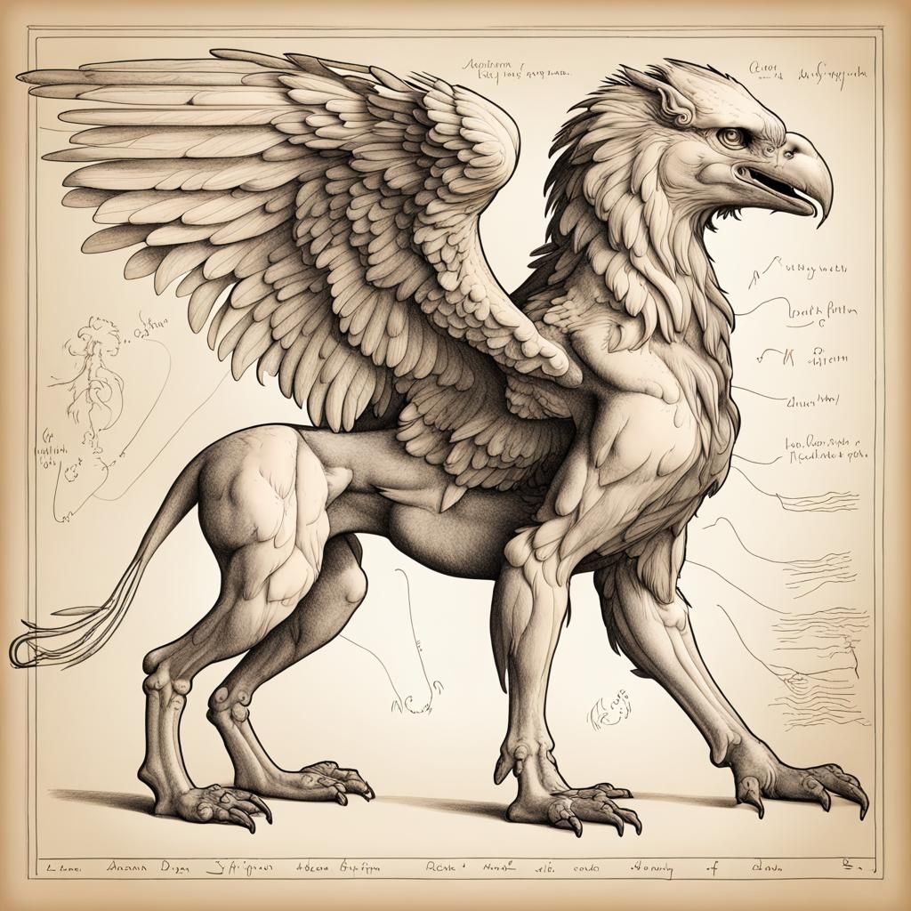 Griffin Anatomy in Da Vinci Style