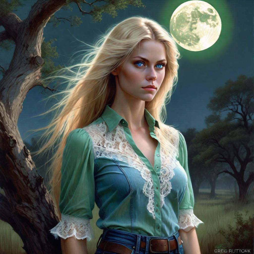 Mystic World: Beautiful Woman in Soft Colors