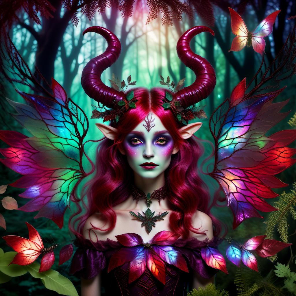 Horned Fae in Enchanting Crimson Forest