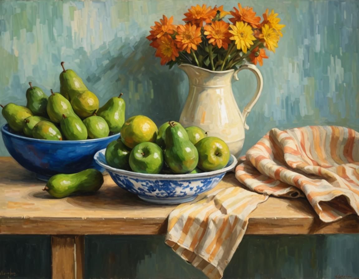 Fruit Still Life in Monet Style