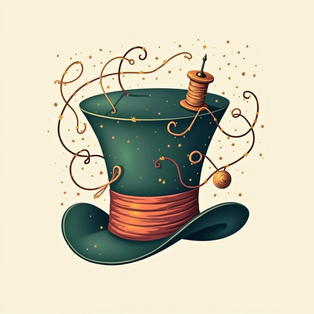 Enchanting Mad Hatter Hat Logo Design