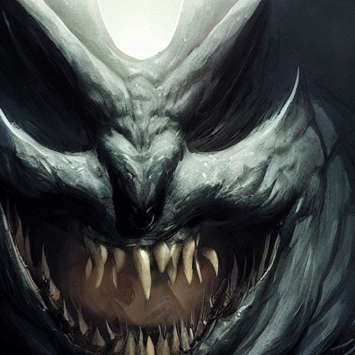 Sinister Dark Creature with Ominous Smile