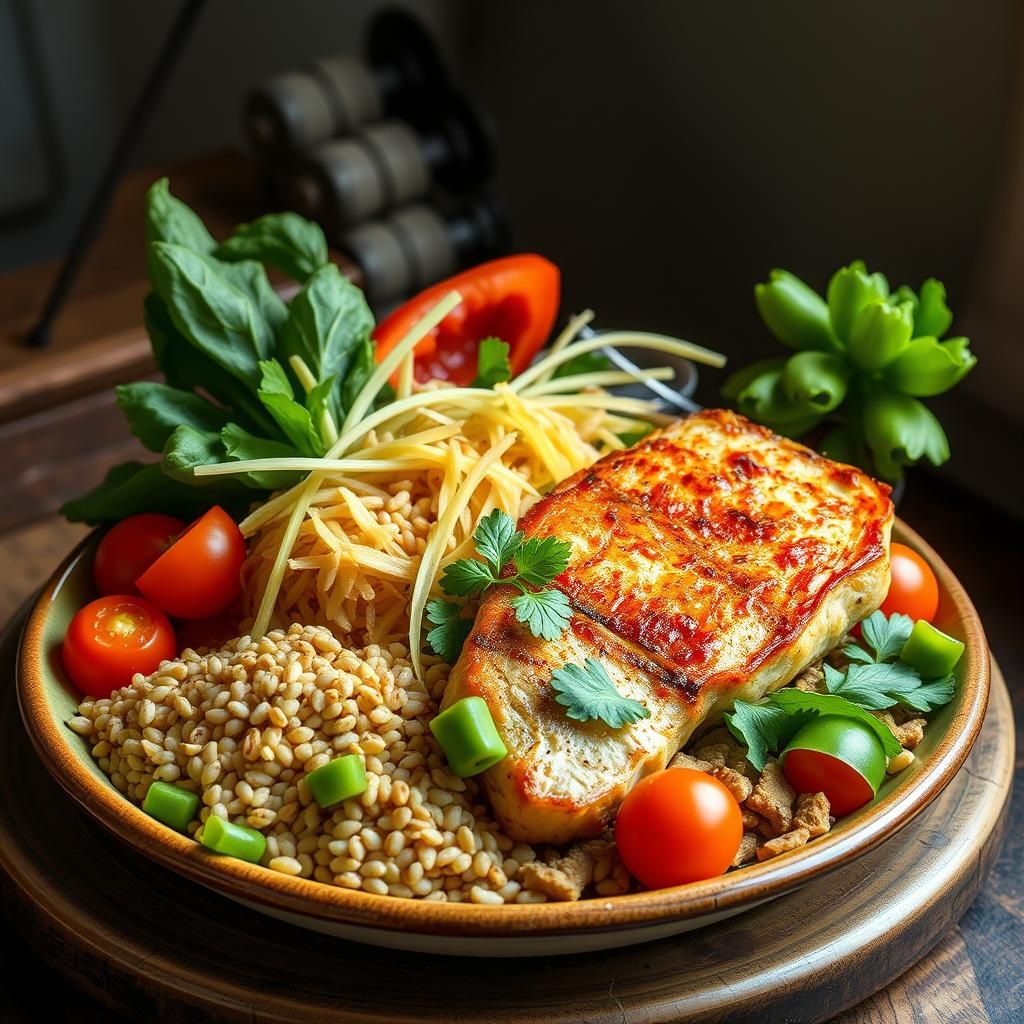 Vibrant Still Life of Healthy Food, Arcimboldo Style