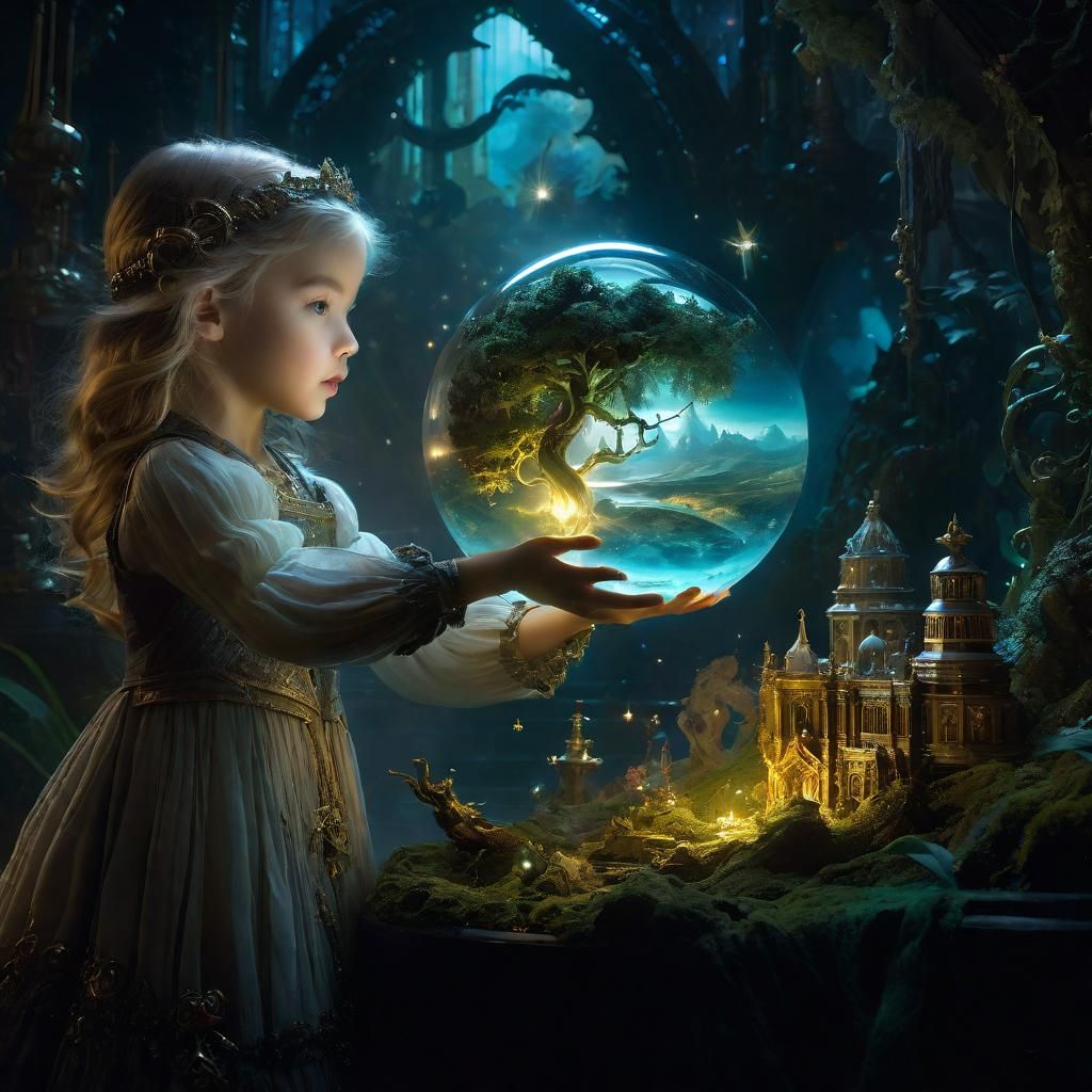 Miniature Utopian World in Fantasy Art