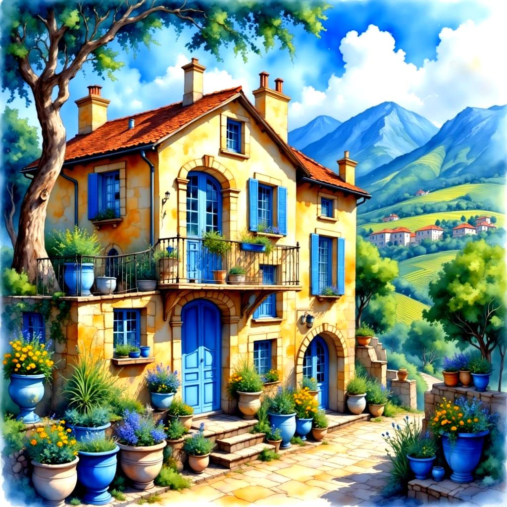 Ethereal Italian Village in the Hills