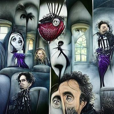 Whimsical Character in a Gothic Style