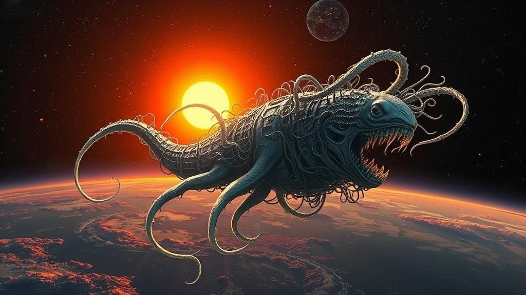 A Sun-eater. A celestial entity with a sweeping, ethereal te...