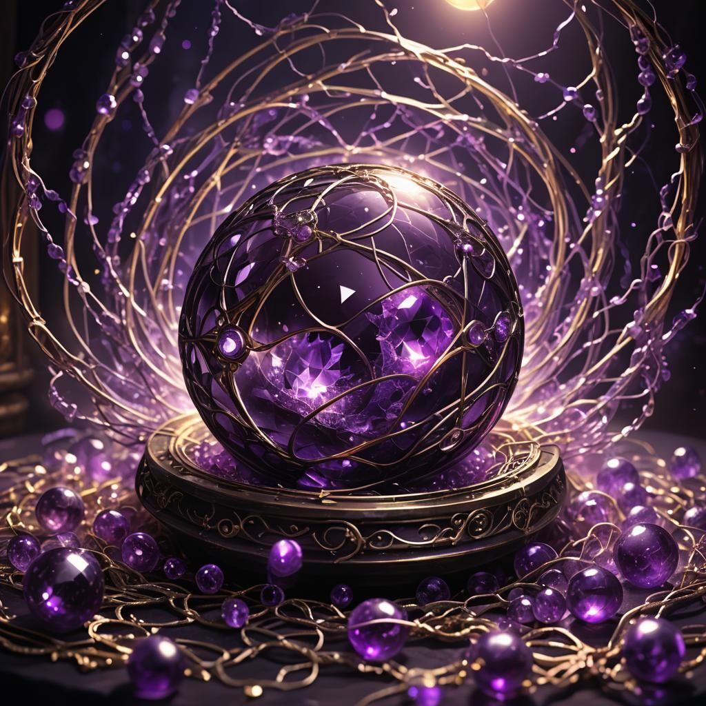 Mystical Sphere Treasure Trove in Dark Fantasy Style
