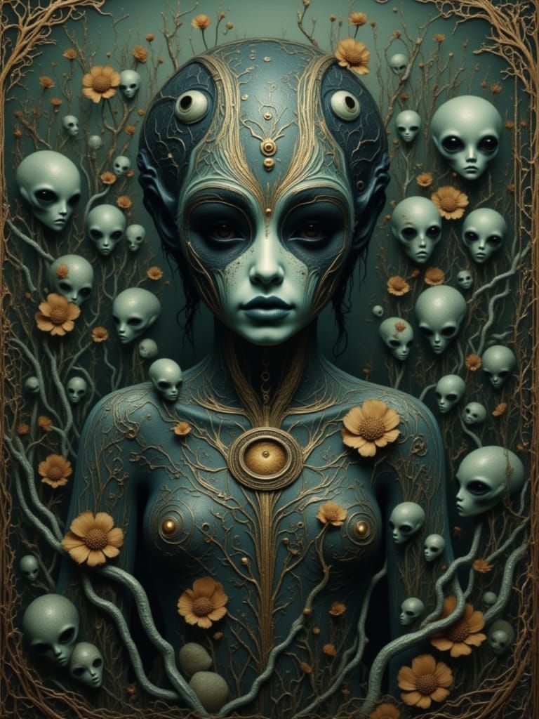 Human Meets Aliens, Concept Art Portrait