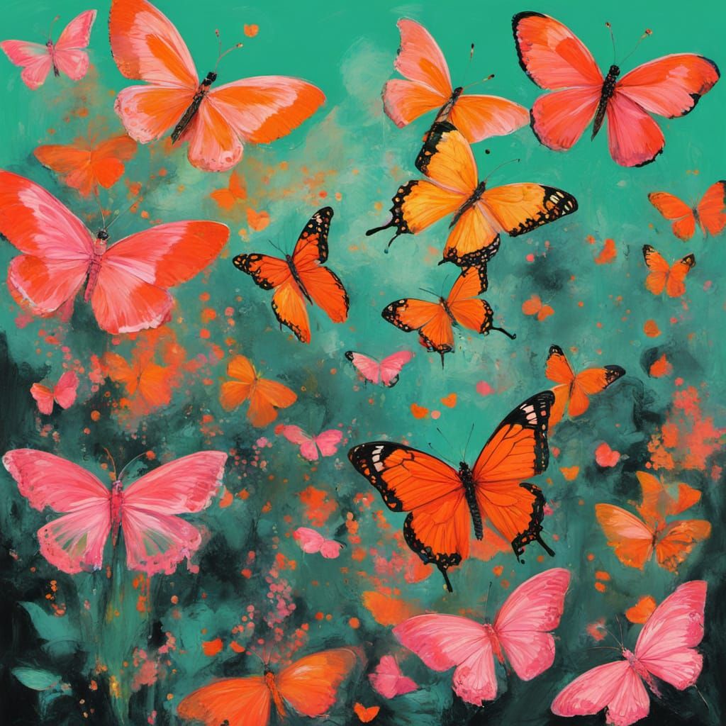 Surreal Biopunk Butterfly Bush Carousel