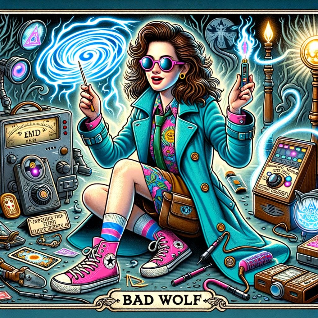 Herbal Tarot Card: Paranormal Investigator in Digital Art