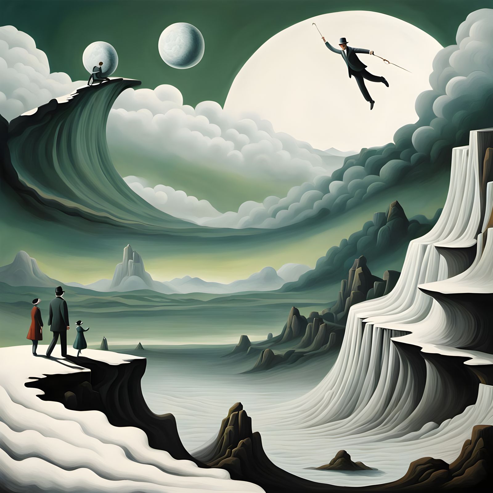 Surrealist Painting in Dreamlike Style