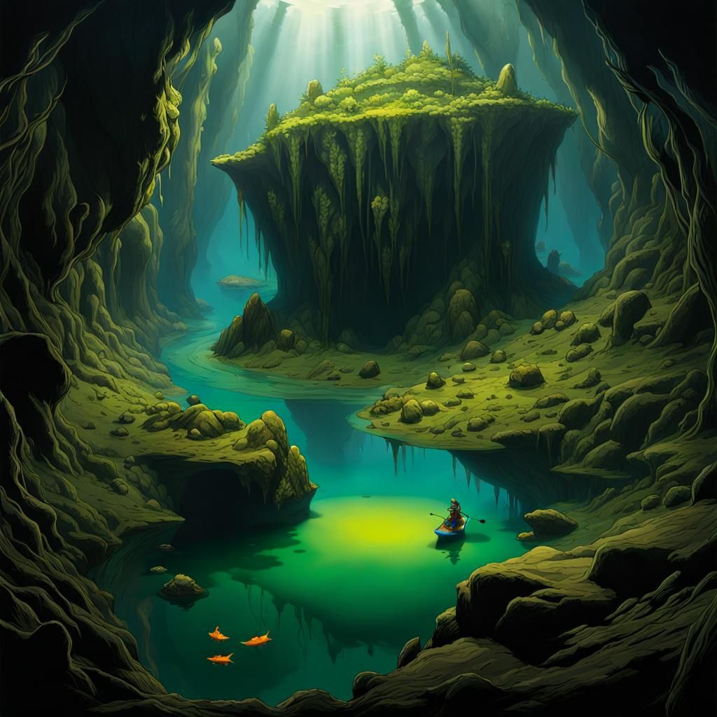 Deep in a mountain, far underground, far deeper down than the goblin hords ever attempt to venture, is cavern with a lak...