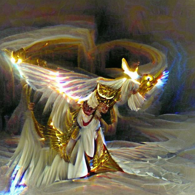 Celestial Ophanim Angel in Ethereal Light