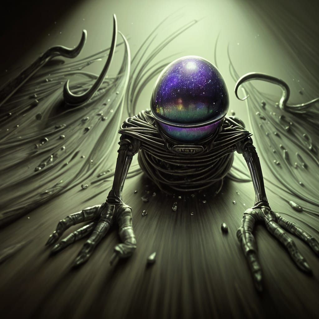 Hyperrealistic Alien Concept Art in 3D