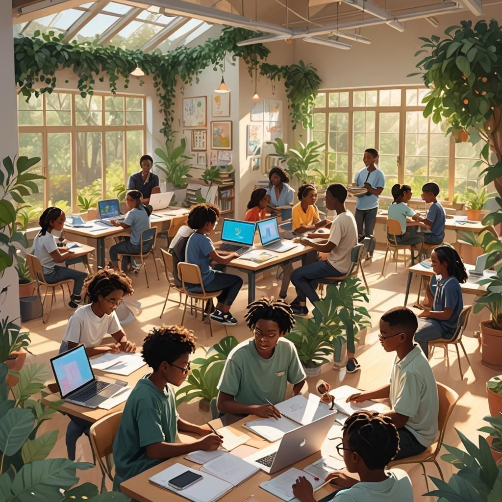 Mentors Collaborating With Students in Concept Art